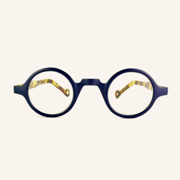 Marseille vintage round dark blue-tortoise K21