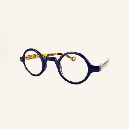 thumbnail image 2 of Retro Round Reading Glasses – 100 To 400 Strength, Gold/Pewter Wire Frame, UV Sanitized 2 of 14
