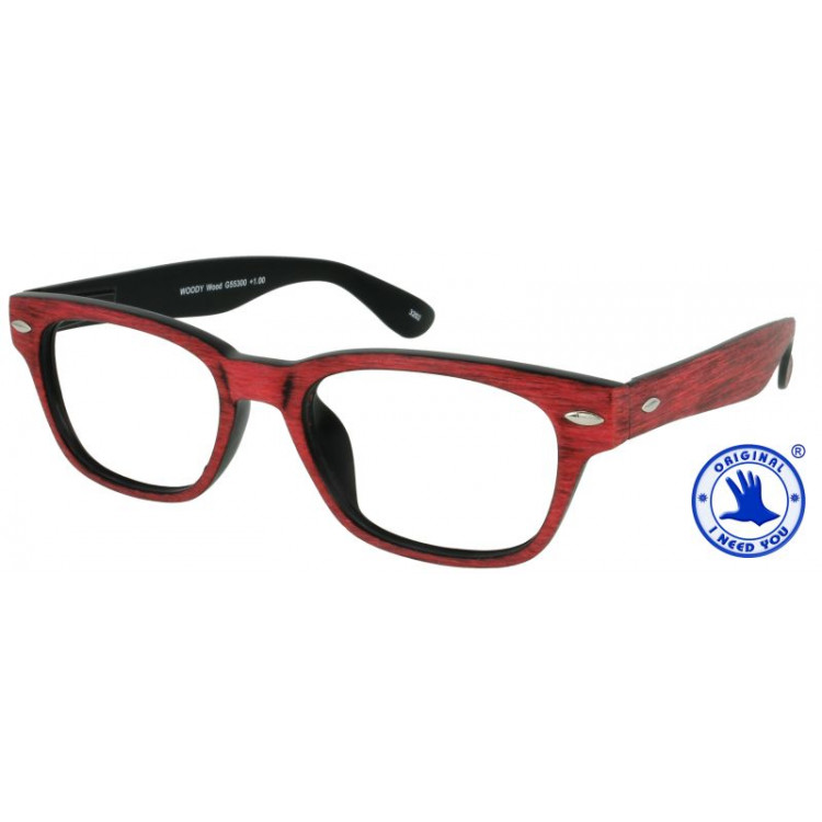 I Need You woody wood red reading glasses