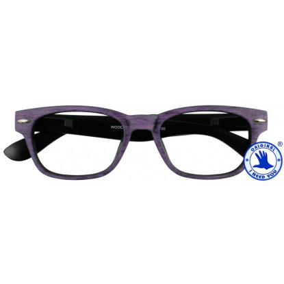 I Need You Woody wood lilac reading glasses
