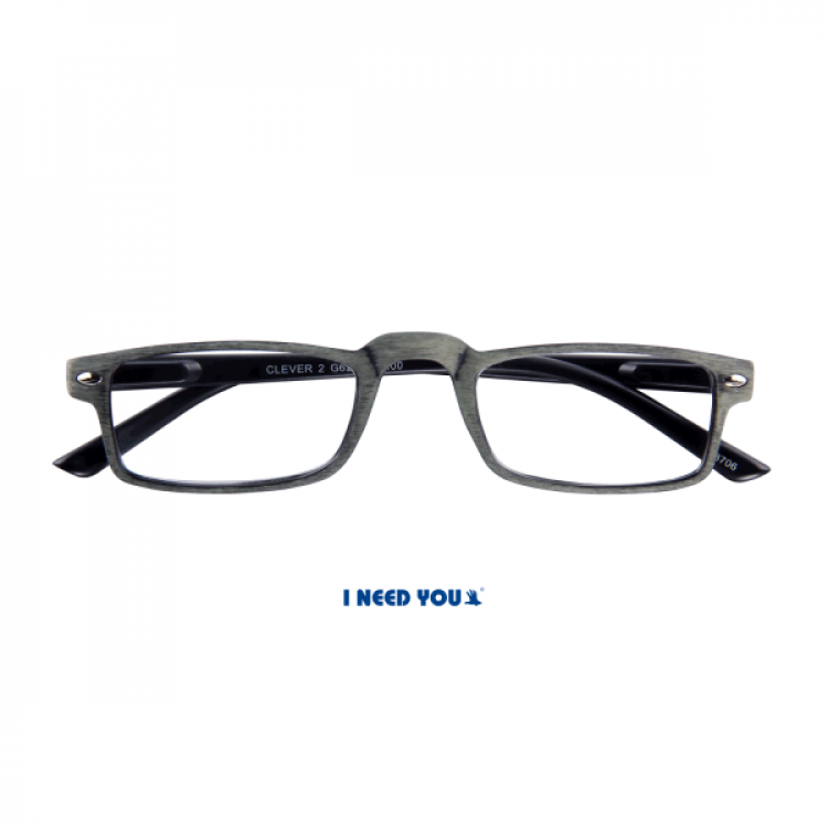 I Need You Clever 2 grey reading glasses