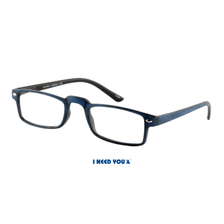I Need You Clever 2 blue reading glasses