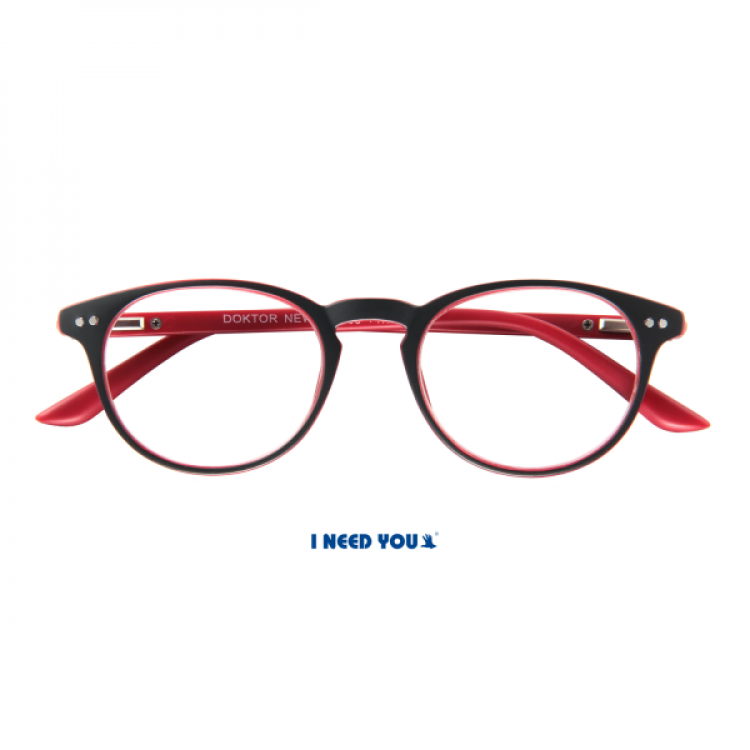 I Need You Doktor new grey red reading glasses