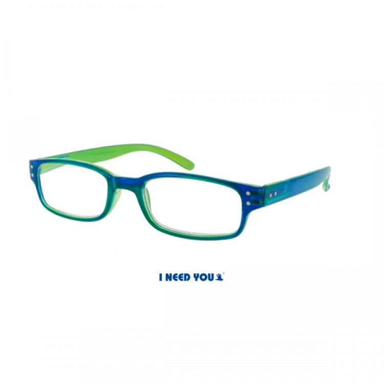 I Need You Chaot blue green reading glasses