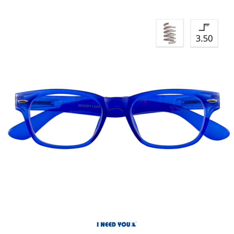 I Need You Woody blue reading glasses