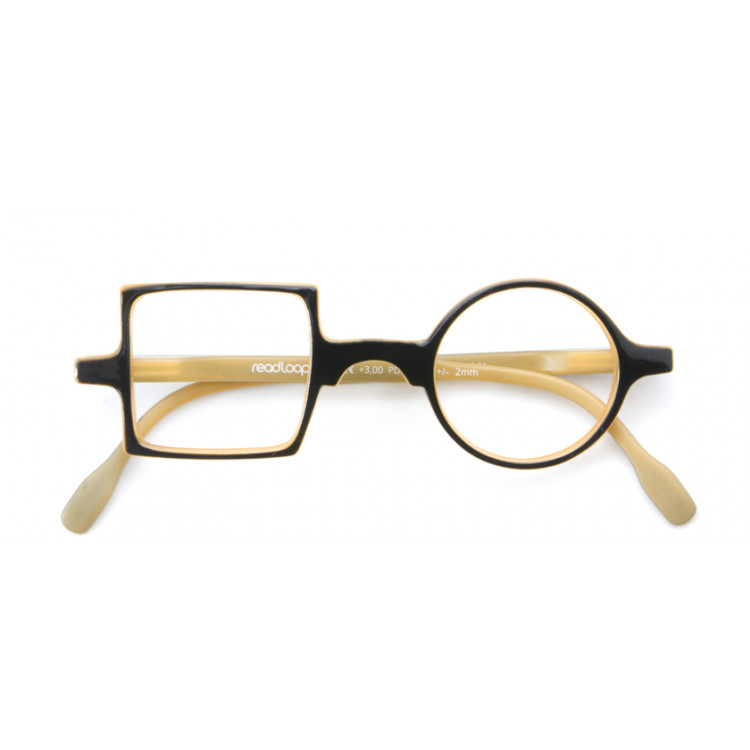 Read loop patchwork black caramel design unisex fashion reading glasses 