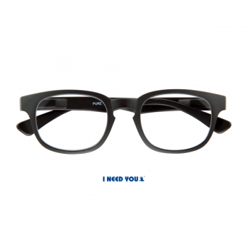 I Need You Pure black matt reading glasses 