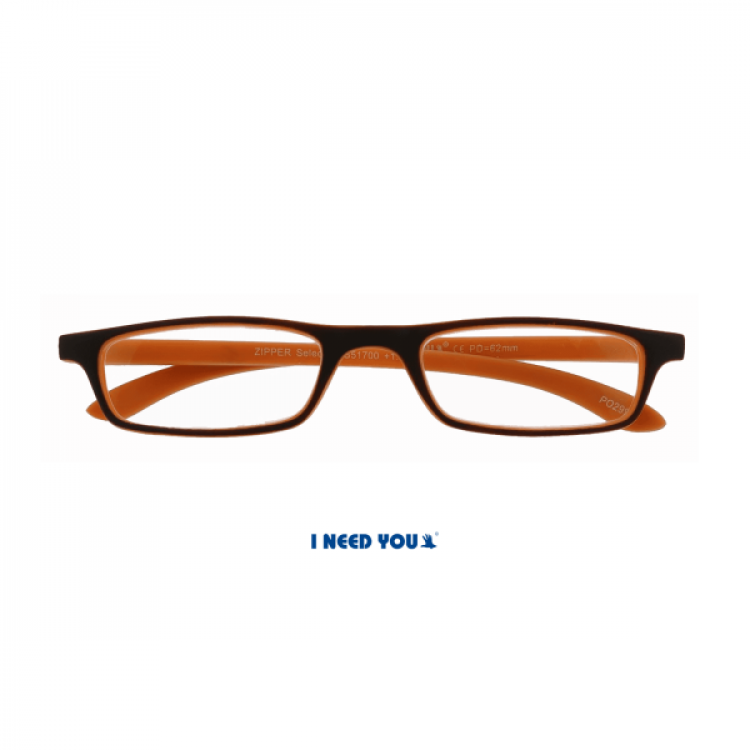 I Need You Zipper selection brown orange fashion reading glasses