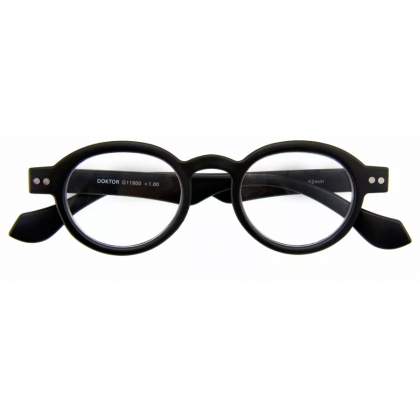 I Need You Doktor black reading glasses