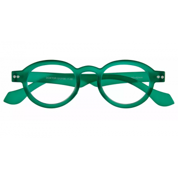 I Need You Doktor green circular reading glasses